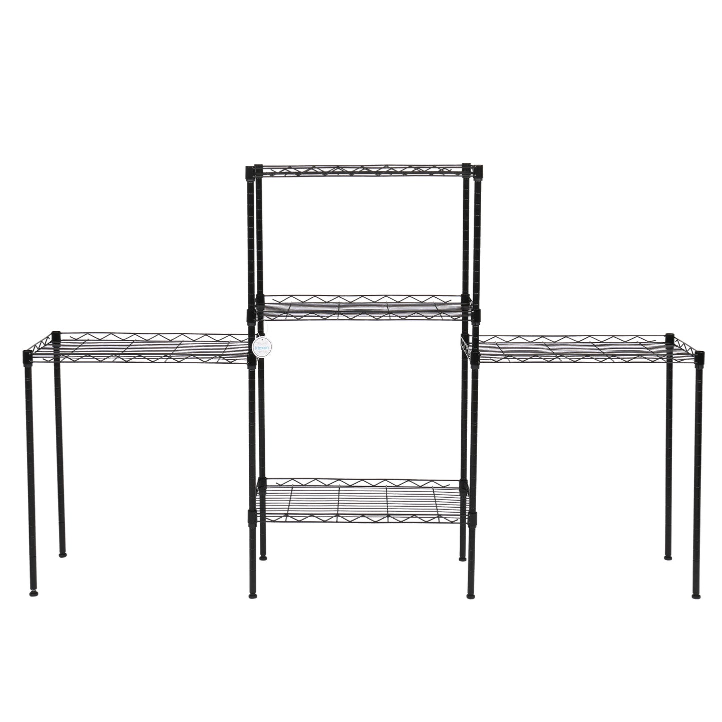 Changeable Assembly Floor Standing Carbon Steel Storage Rack Black